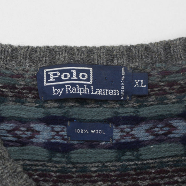 Vintage Polo Ralph Lauren 100% Wool Fair Isle V-Neck Sweater Vest - Fashion Rerun Vintage Migration_Sweaters