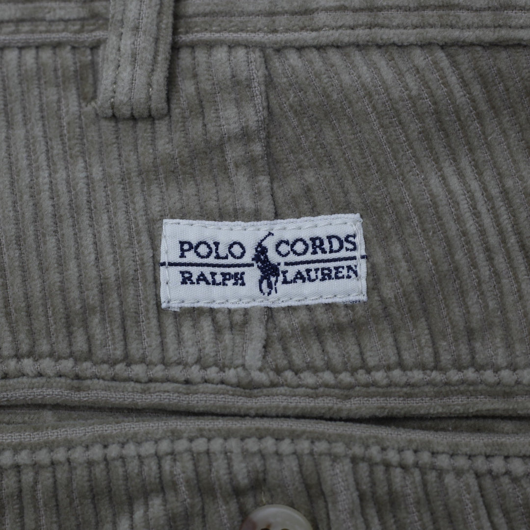 Mens Polo Ralph Lauren Andrew Cord Beige Cotton Classic Pants Size 36/32 | Migration_Pants - Detail View | Fashion Rerun