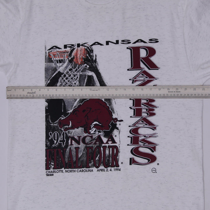 Vintage 1994 Arkansas Razorbacks T-Shirt NCAA Final Four Trench Ultra USA XL