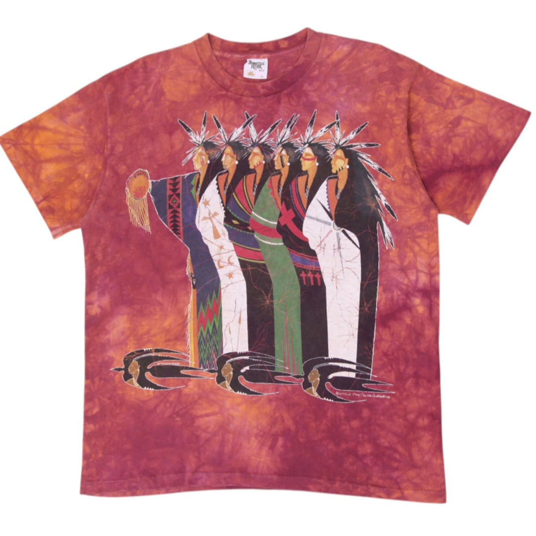 Vintage 1995 Tennessee River Gold Native American Graphic T-Shirt Size XL