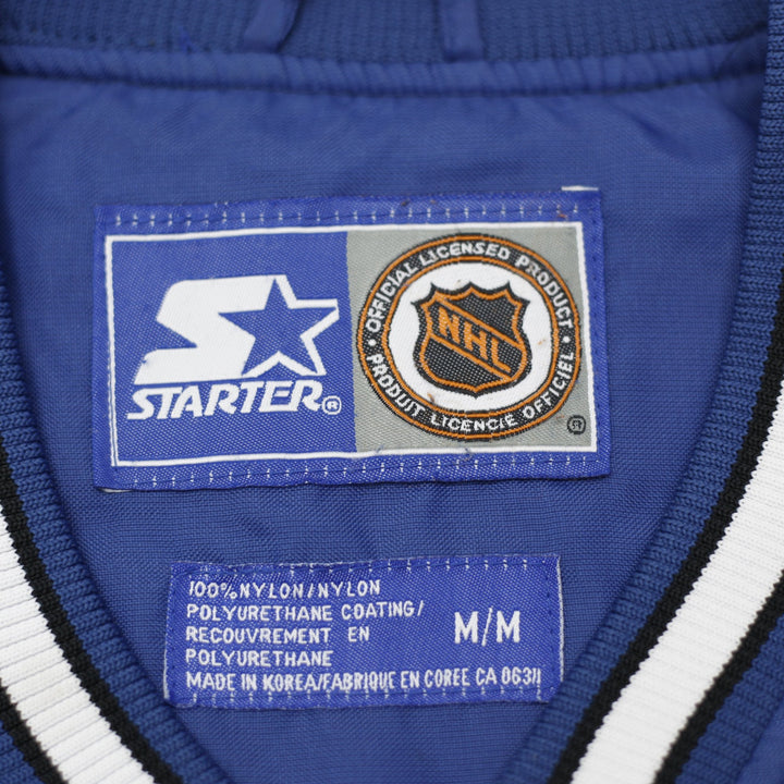 Vintage Mens Starter Maple Leafs Varsity Jacket Blue NHL
