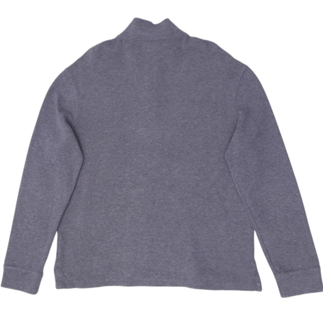 Mens Polo By Ralph Lauren Gray Quarter Zip Sweater L | Migration_Knitwear & Sweaters RL Collection - Side Vie | Fashion Rerun