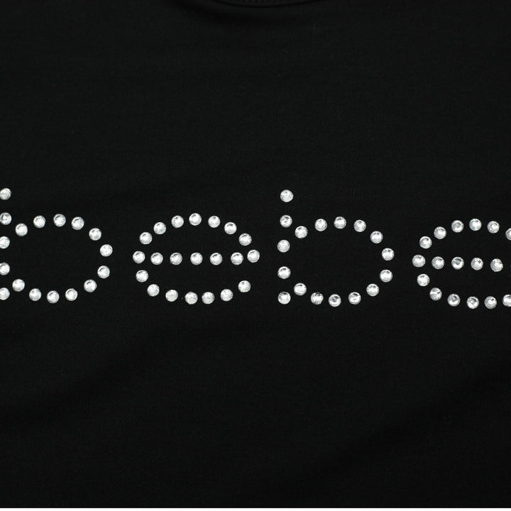 Y2K Ladies Bebe Rhinestone Logo Crop Top Size M | Migration_Y2K Tops - Detail View | Fashion Rerun