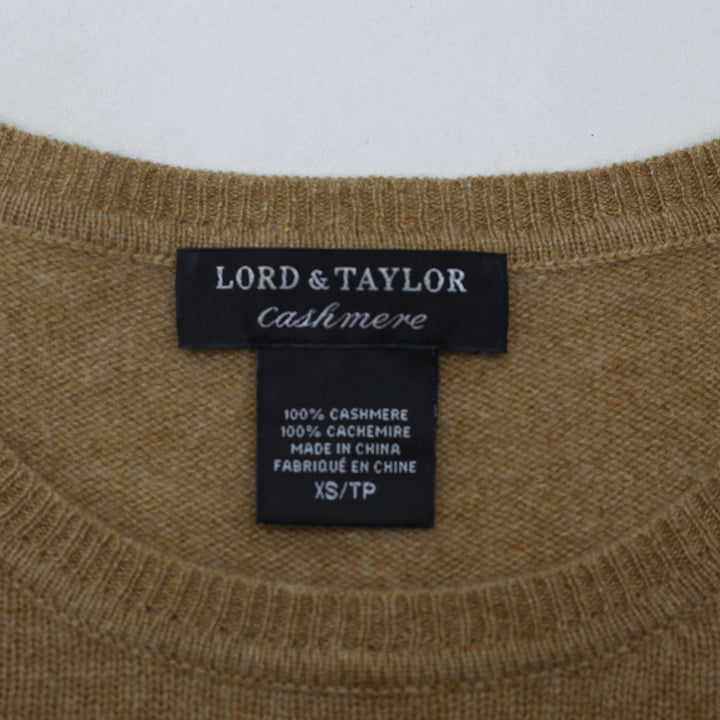 Ladies Lord & Taylor Cashmere Beige Soft Knit Sweater Size XS | Migration_Knitwear & Sweaters - Back View | Fashion Rerun