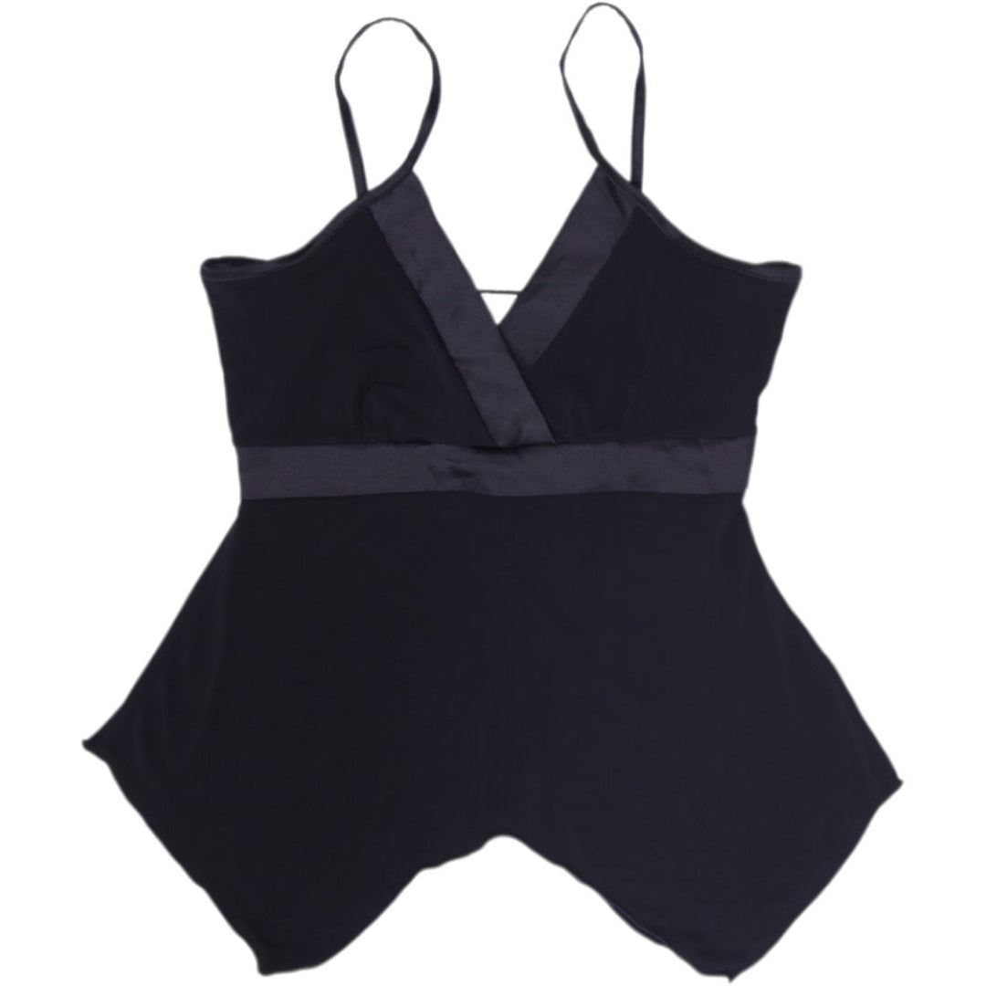 Y2K Ladies Pelican Cove Black Strappy Babydoll Tank Top