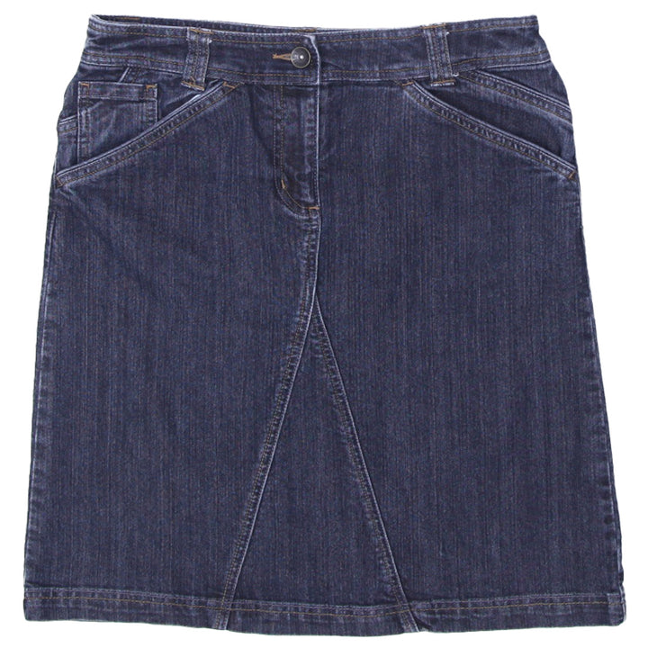 Y2K Ladies Contrast Denim Midi Skirt