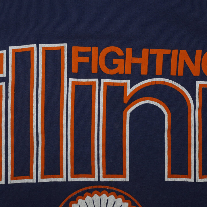 Vintage 90s Illinois Fighting Illini Chief Illiniwek Sweatshirt Size L