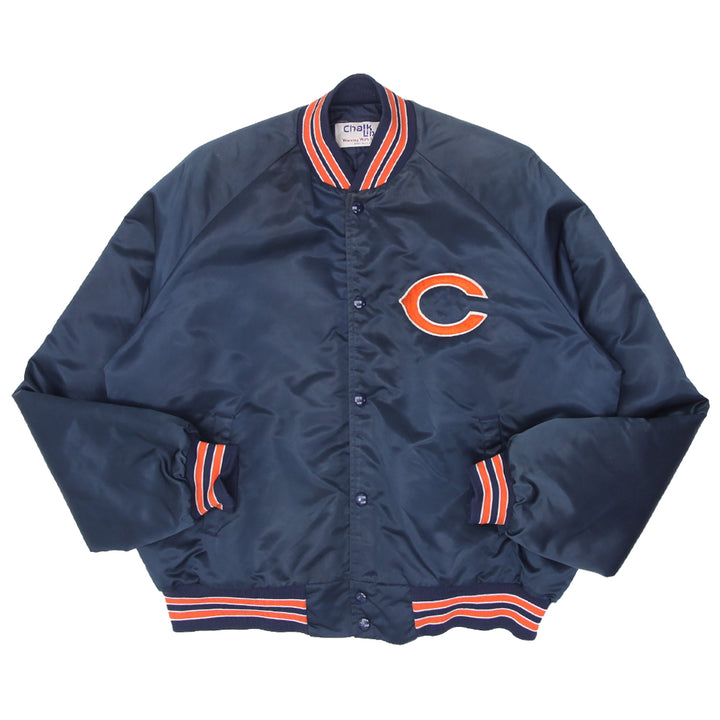 Vintage Chalk Line NFL Chicago Bears Quilt Lined Jacket Made in USA XL - Fashion Rerun Vintage Migration_Jacket