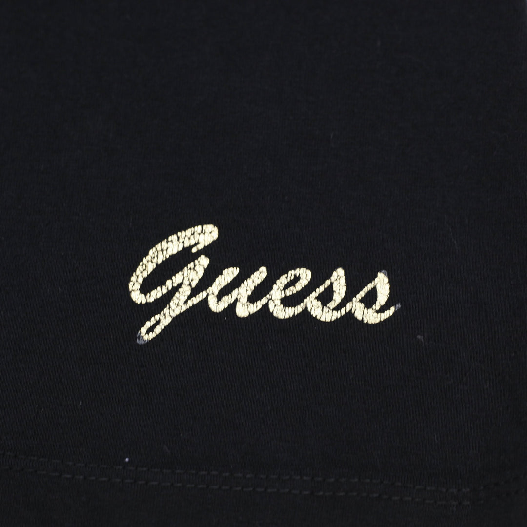 Y2K Ladies Guess Los Angeles Graphic T-Shirt Black Size XS
