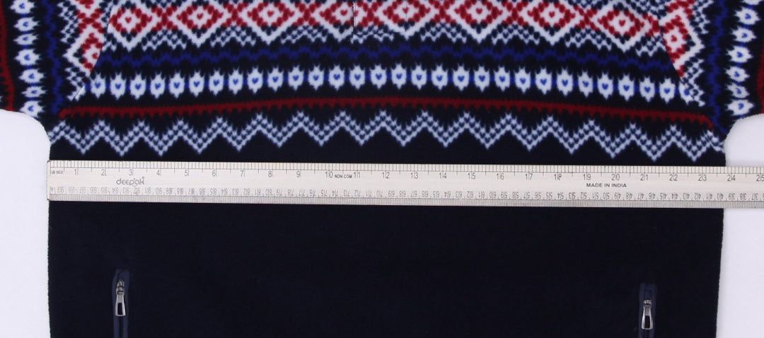 Vintage Mens Ralph Lauren Sweater Navy Fair Isle Fleece Quarter Zip | Migration_Knitwear & Sweaters - Alterna | Fashion Rerun