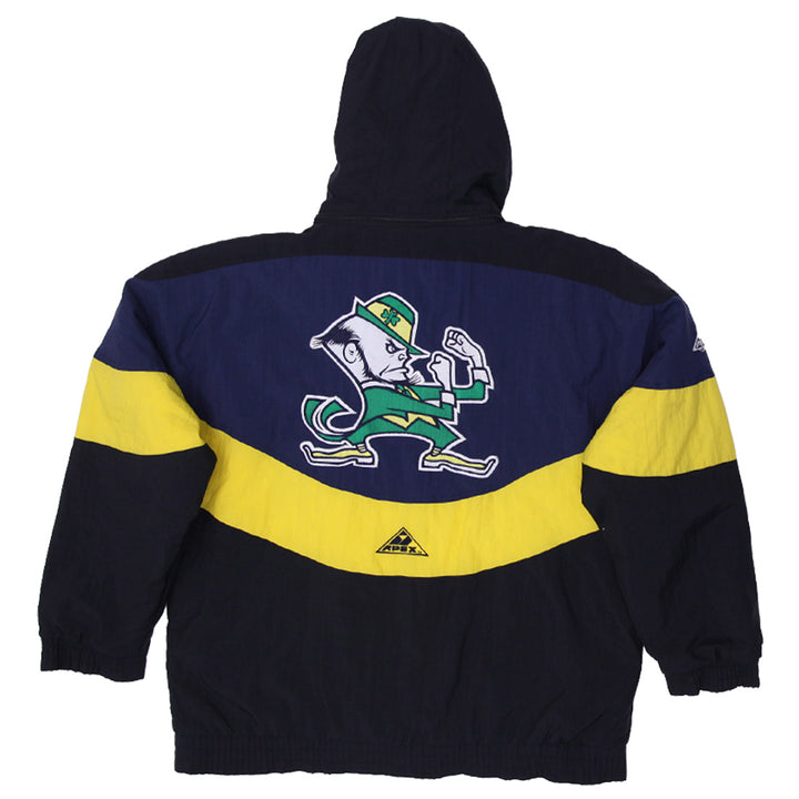Vintage Apex One Notre Dame Fighting Irish Puffer Hooded Jacket