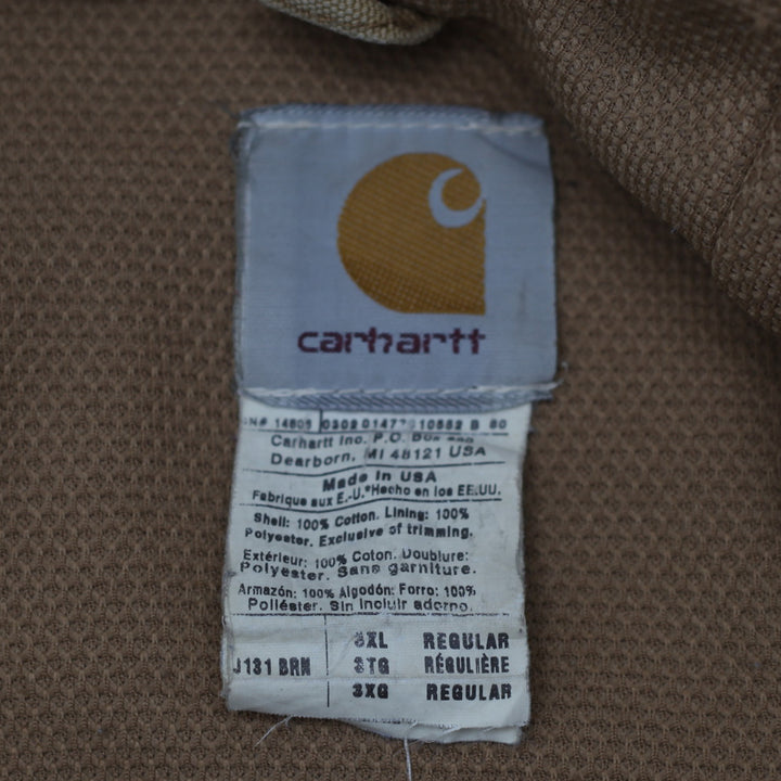 Vintage Carhartt J131-BRN Hooded Work Jacket Made In USA Distressed - Fashion Rerun Vintage Migration_Jacket