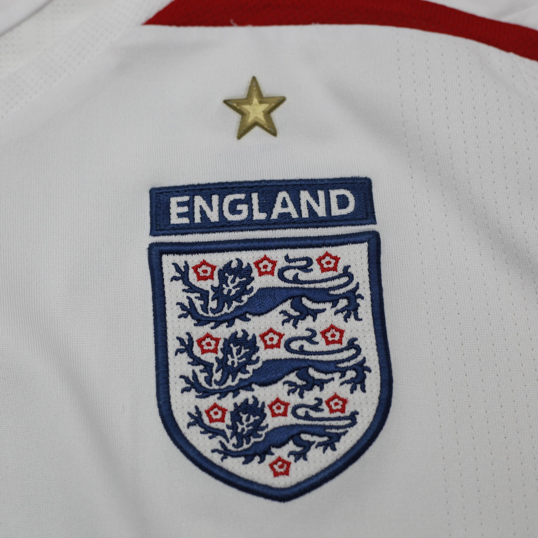 Mens Umbro England 2007-09 Home Football Shirt Jersey Umbro White #4 Size L