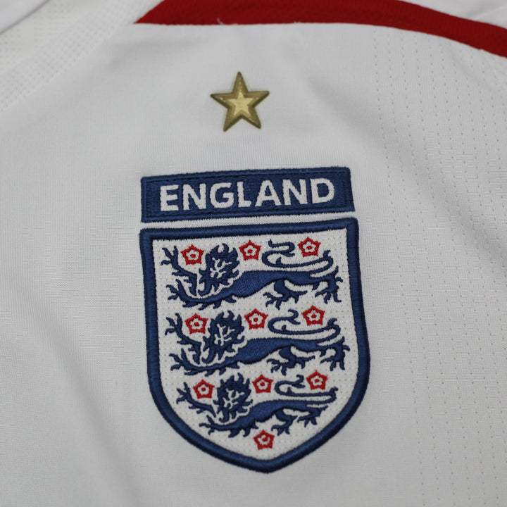 Mens Umbro England 2007-09 Home Football Shirt Jersey Umbro White #4 Size L