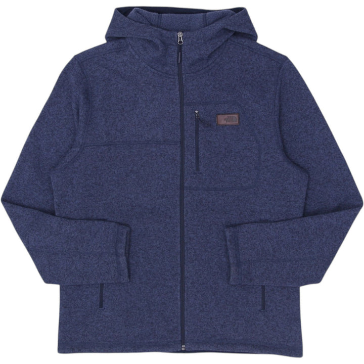 Mens The North Face Knit Grid Sweater Fleece Full Zip Hoodie