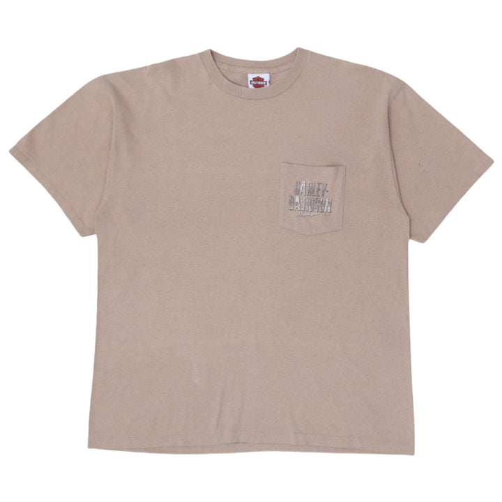 Mens Harley Davidson Logo Pocket Crewneck T-Shirt