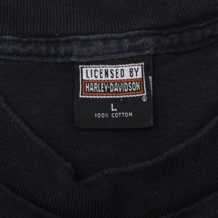 Vintage 90s Feel The Freedom Harley Davidson Single Stitch Pocket T-Shirt L | Migration_T-Shirts - Back View | Fashion Rerun