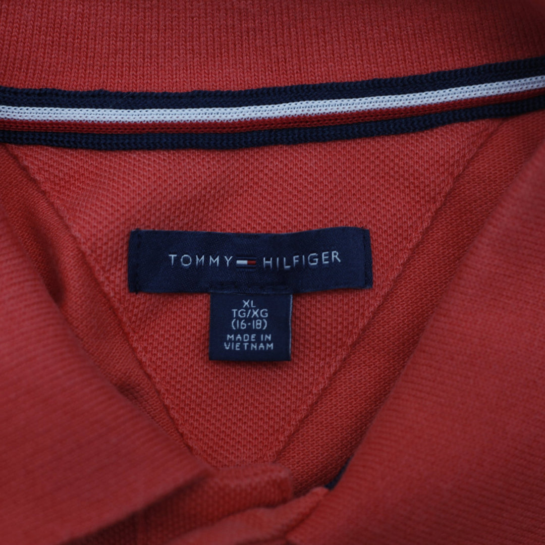 Youth Boys Tommy Hilfiger Embroidered Casual Polo Shirt Size XL (16-18) | Migration_T-Shirts - Back View | Fashion Rerun