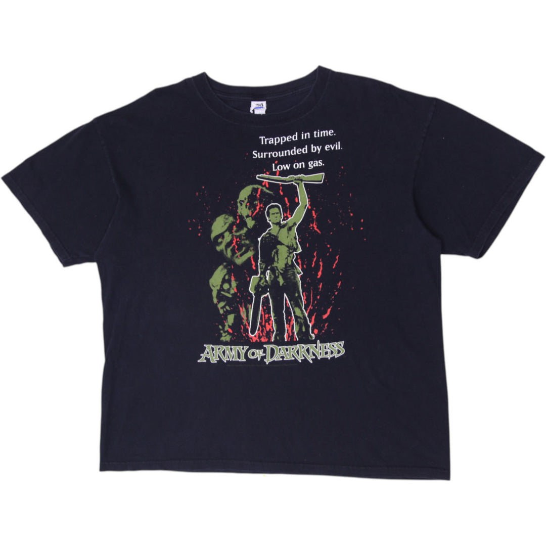 Vintage Mens Anvil Army of Darkness Movie Graphic T-Shirt Black Size XL
