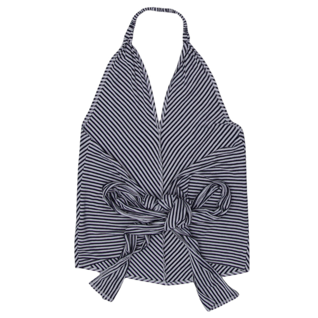 Y2K Ladies Stripe Halter Top