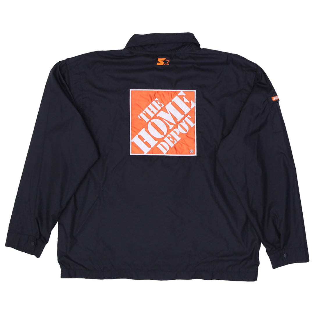 Vintage Starter Home Depot #20 NASCAR Windbreaker Jacket Size L Black | Migration_Jacket UAENAT20 - Side View | Fashion Rerun