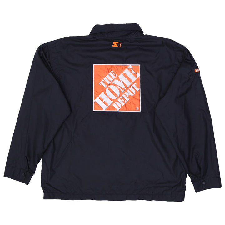 Vintage Starter Home Depot #20 NASCAR Windbreaker Jacket Size L Black | Migration_Jacket UAENAT20 - Side View | Fashion Rerun