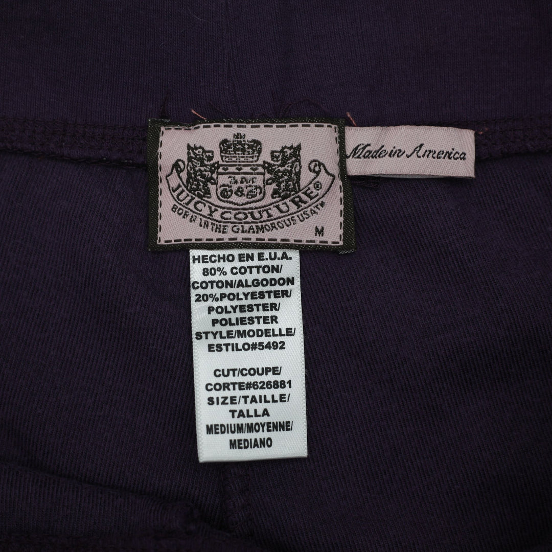 Y2K Ladies Velour Flared Tracksuit Pants Made in USA Size M