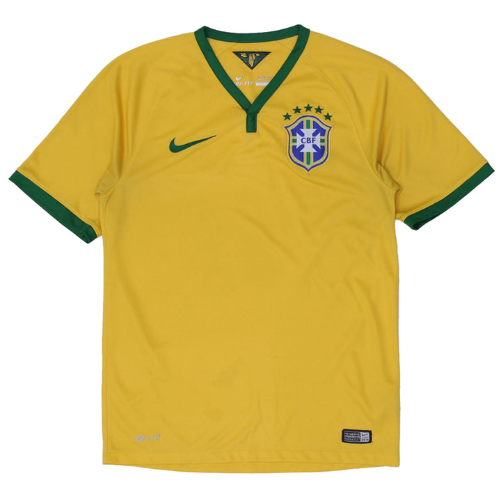 Mens Brazil 2014 2015 Home Shirt Football Soccer Brazil Jersey Camiseta Nike