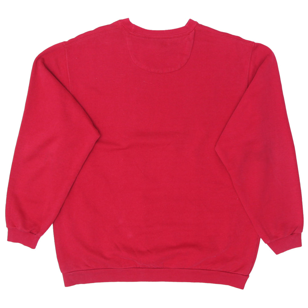 Vintage Embroidered Champs Ralph Lauren Red Sweatshirt