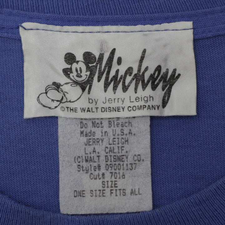 Vintage 90s Hip Hop Mickey Mouse Graphic T-Shirt Jerry Leigh Made in USA OSFA