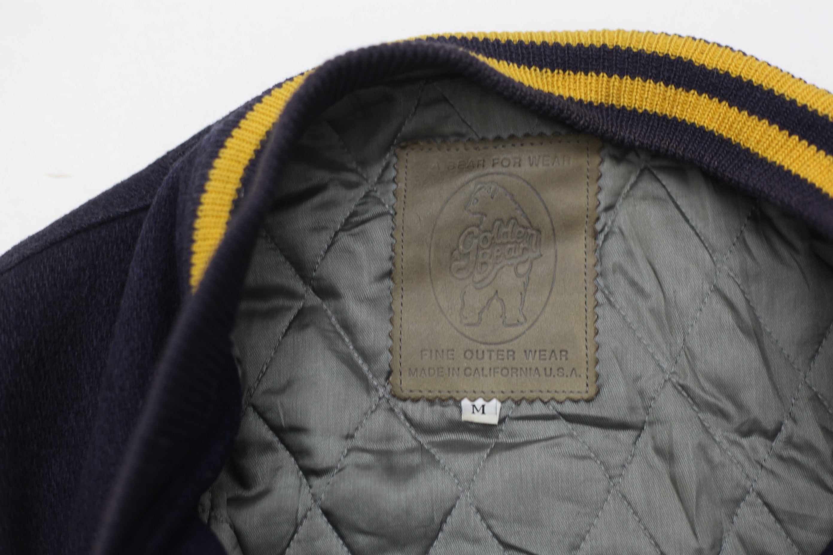 Shop Vintage Golden Bear Octopus Army Varsirty Jacket-Size M, Made