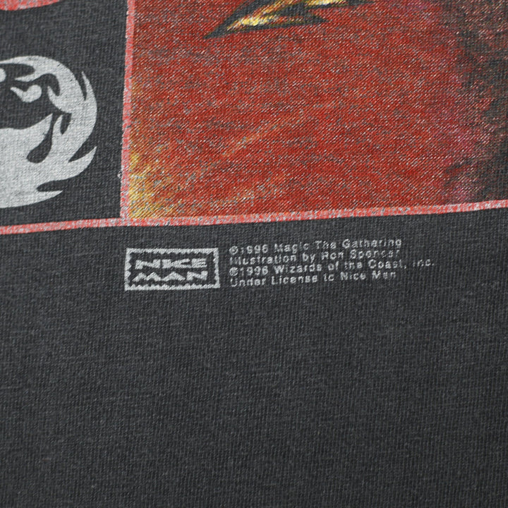 Vintage Mens Nice Man T-Shirt Black Magic Graphic 1996 | Migration_T-Shirts - View 7 | Fashion Rerun