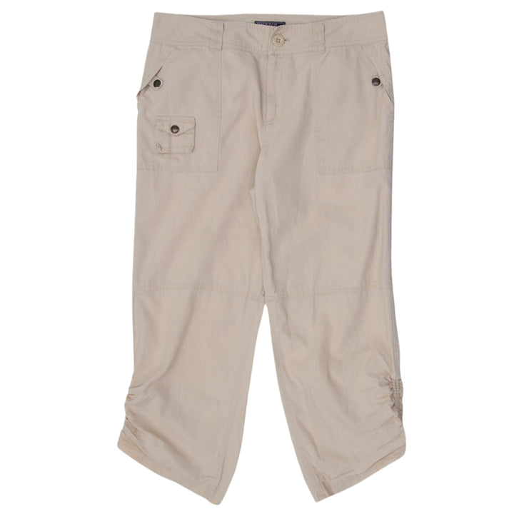Ladies American Leaving Linen Cotton Capri Pants