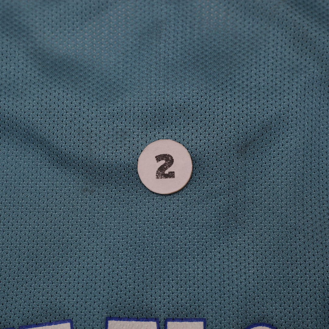Vintage 90s Champion Larry Johnson #2 Charlotte Hornets Basketball Jersey Sz 44