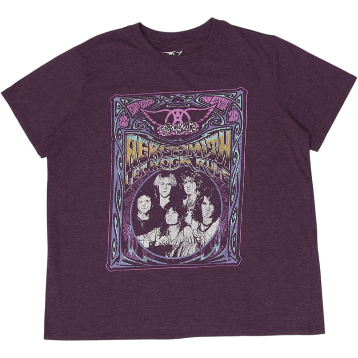 Mens Aerosmith Let Rock Rule Graphic Band T-Shirt Size 0X