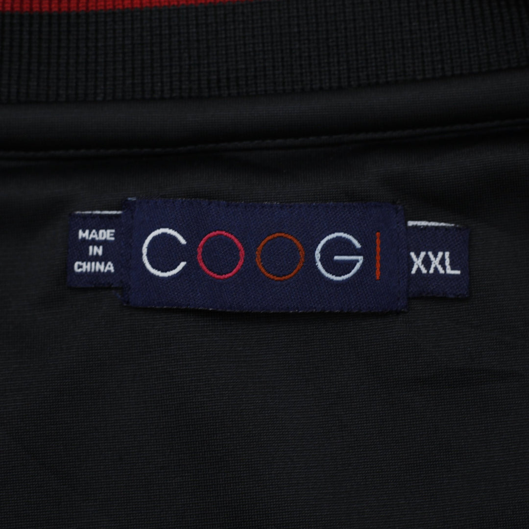 Vintage Mens Coogi Australia 1969 Track Jacket Black Red Embroidered Size XXL