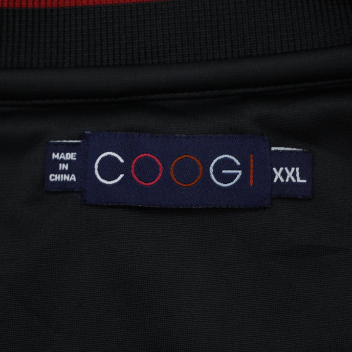 Vintage Mens Coogi Australia 1969 Track Jacket Black Red Embroidered Size XXL
