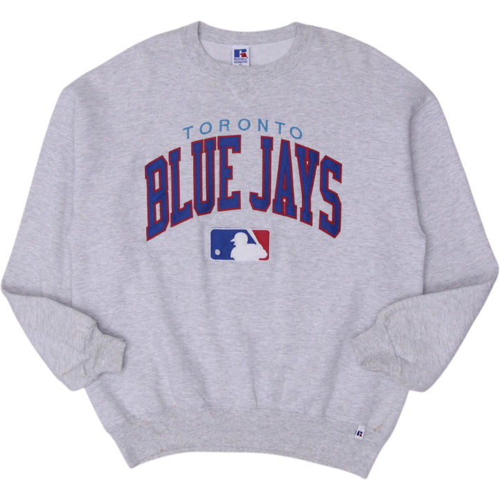 Vintage Mens Russell Athletic Sweatshirt Gray Toronto Blue Jays MLB Graphic | Migration_Sweatshirt | Fashion Rerun