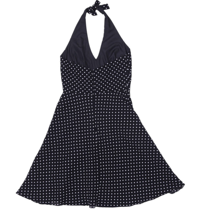 Y2K Ladies Algo Polka Dot Halter Mini Dress Size 10