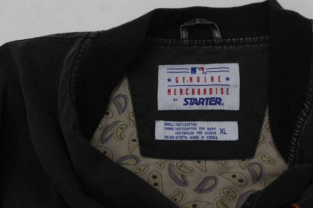 Vintage Genuine Merchandise By Starter Baltimore Oriole Black Gray Jacket Mens