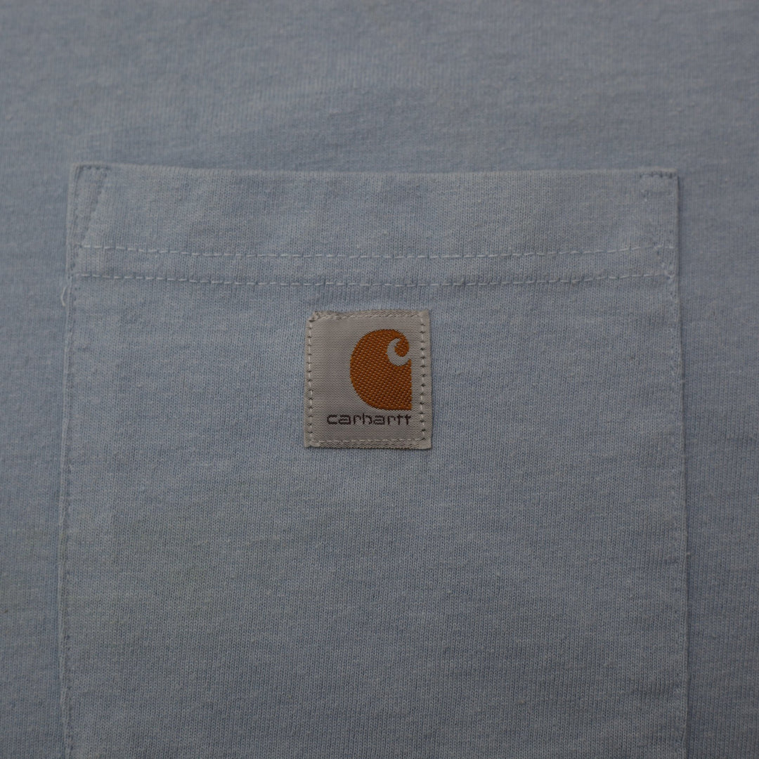 Ladies Carhartt K87-W Pocket Graphic Casual T-Shirt Size M (8-10)
