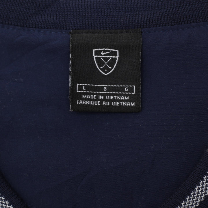Mens Nike Navy Blue V-Neck Pullover Sportswear Jacket L Size | Migration_Jackets - Back View | Fashion Rerun
