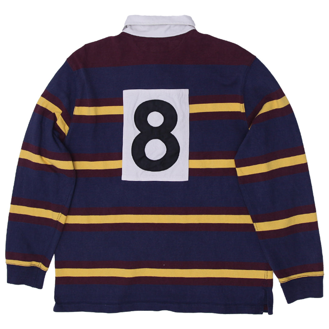 Mens Polo Ralph Lauren 8 Embroidered Stripe Rugby Shirt - Fashion Rerun Vintage Migration_T-Shirt