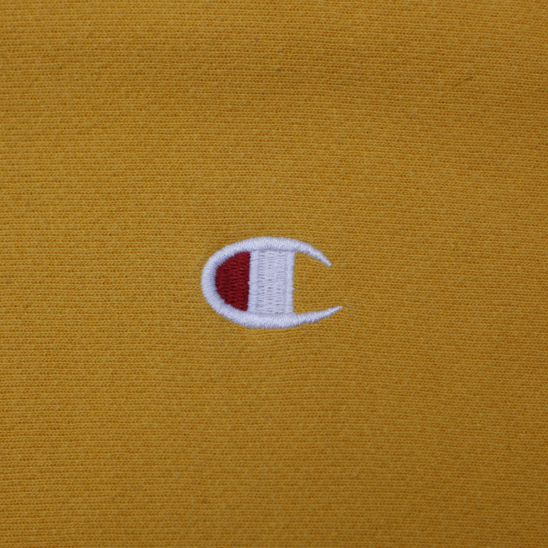 Mens Champion Reverse Weave  Mustard C Gold Heavyweight Pullover Hoodie Size S