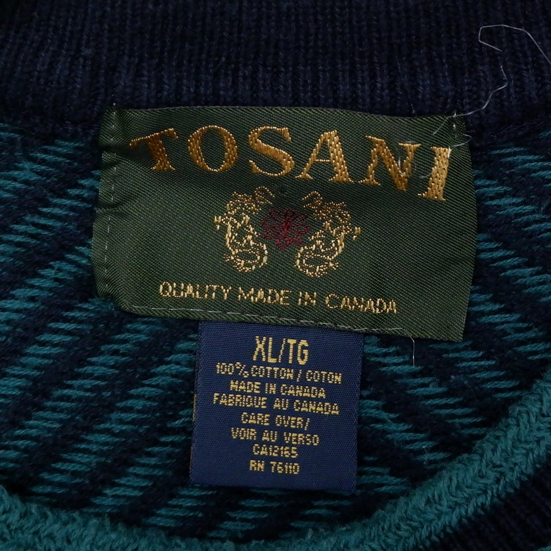 Vintage Tosani 100% Cotton Quality Made In Canada Sweater