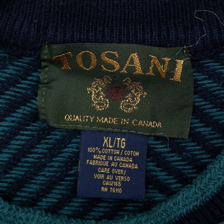 Vintage Tosani 100% Cotton Quality Made In Canada Sweater