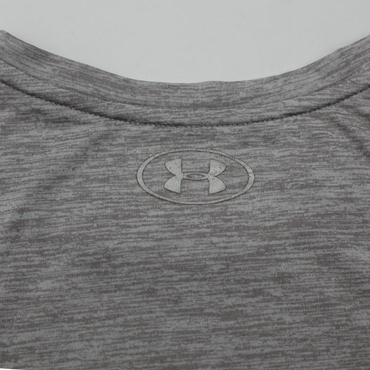 Ladies Under Armour HeatGear T-Shirt Gray Athletic Lightweight