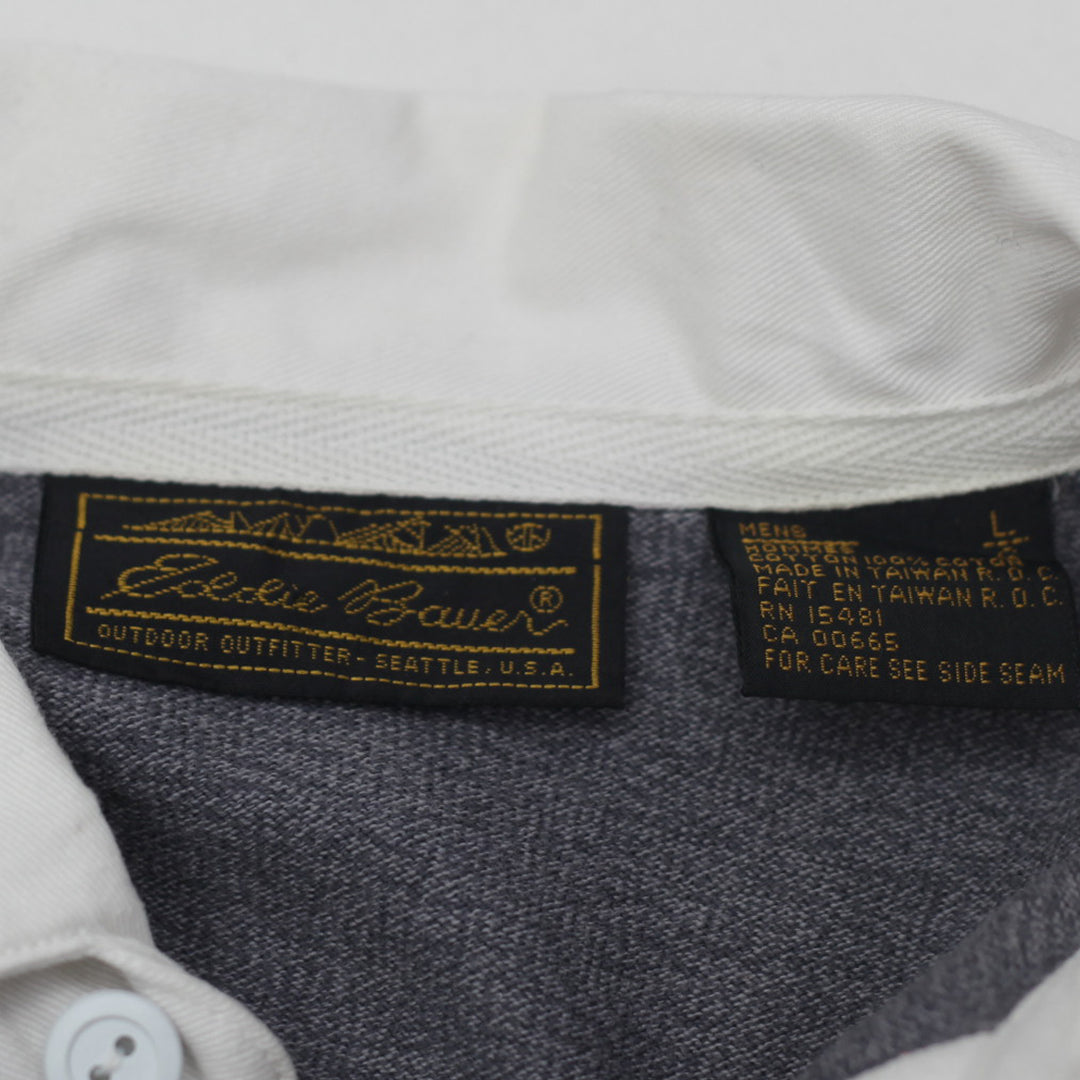 Mens Eddie Bauer Striped Rugby Shirt - Fashion Rerun Vintage Migration_T-Shirt