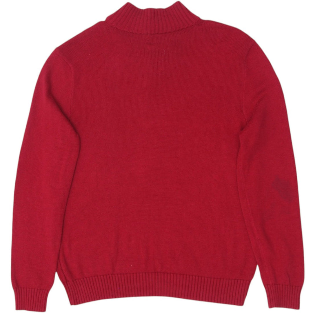 Vintage Polo By Ralph Lauren Sweater Red Cotton Quarter Zip Size L | Migration_Jumper & Knitwear RL Collectio | Fashion Rerun