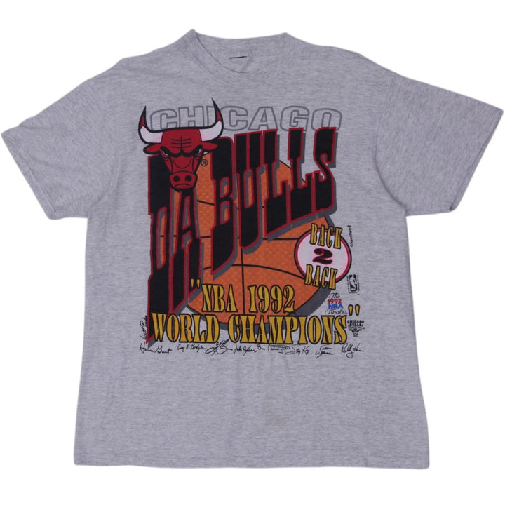 Vintage 1992 Chicago Bulls "Back 2 Back" NBA World Champions T-Shirt | Migration_T-Shirts | Fashion Rerun